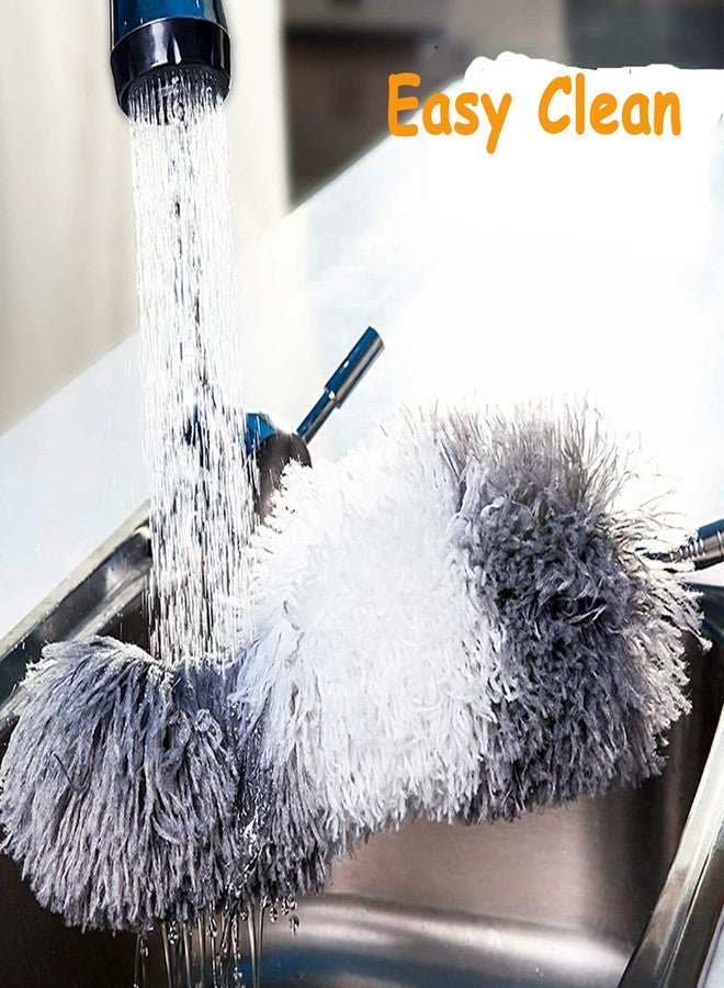 Jonbyi Upgraded Microfiber Duster for High Ceiling with Extension Pole(Stainless Steel)31.5-100 Inch, with Bendable Head. Cleaner with Long Extendable Handle for Cleaning Cobweb,Ceiling Fan,Blinds,Furniture - Image 5